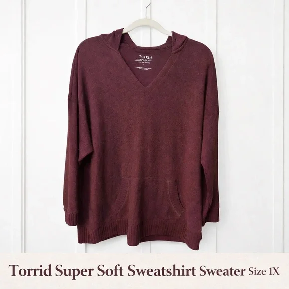 TORRID Super Soft Sweatshirt Sweater, Size 1X - Picture 2 of 8